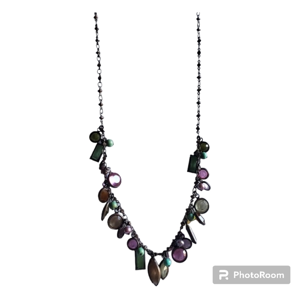 Vintage Liz Paiacios of San Francisco Multi-colored Swarovski Crystal Necklace - Picture 2 of 7
